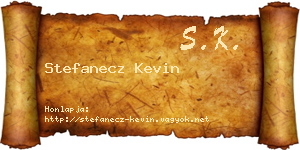 Stefanecz Kevin névjegykártya
