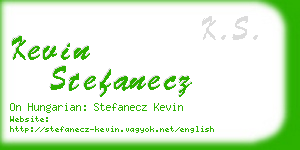 kevin stefanecz business card